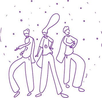 Illustration of the Smarma Technology team collaborating